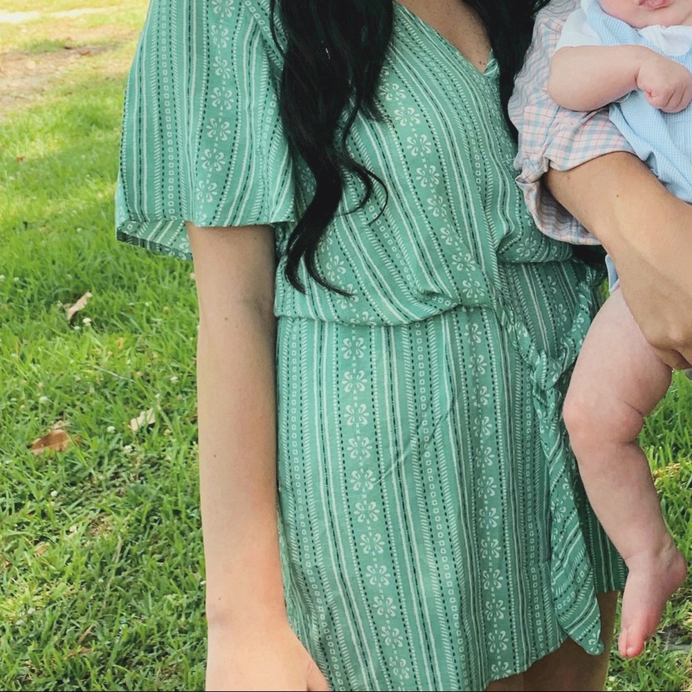 Romper with tie in front